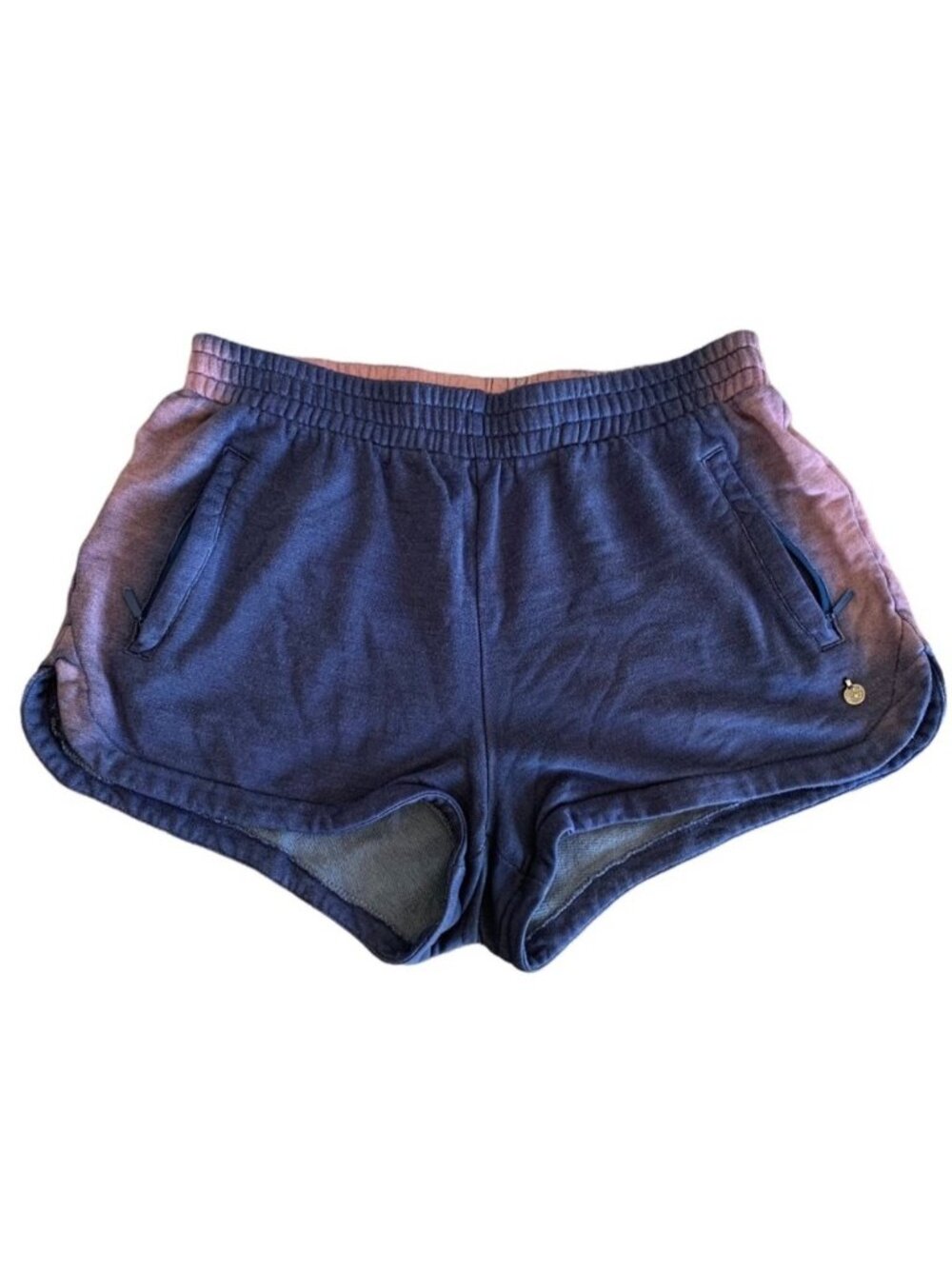 MAISON SCOTCH Blue + Purple Tie-Dye Print Elastic Waist Jersey Shorts Medium